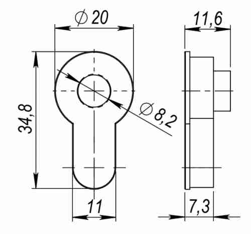 Вставка под шток для CYLINDER BL-26 Черный
