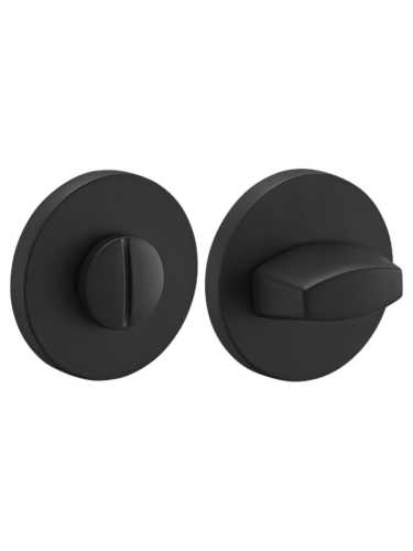 Комплект дверных ручек Morelli MH-58-R6 BL с заверткой MH-WC-R6 BL, цвет черный