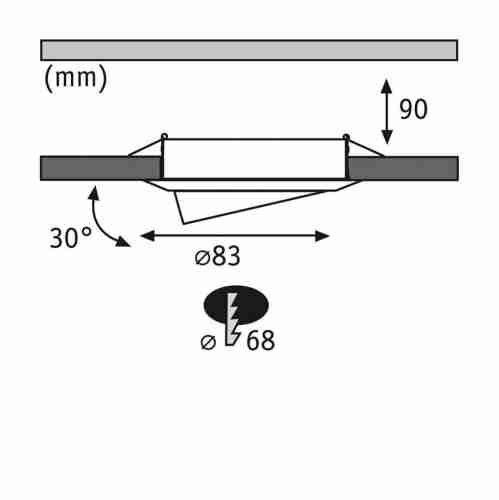 Встраиваемый светильник Paulmann Prem EBL (3шт.) 92086
