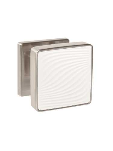 Ручка Punto (Пунто) раздельная K.EST.Q52.GIPNOZ SN/WH-3 матовый никель/белый