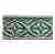Плитка керамическая Adex Modernista Relieve Bizantino C/C Verde Oscuro бордюр 7,5х15