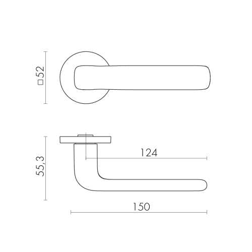 Комплект на 6 дверей - Ручка Fuaro (Фуаро) раздельная R.SLR52.PRIDE SSG-39 сатинированное золото