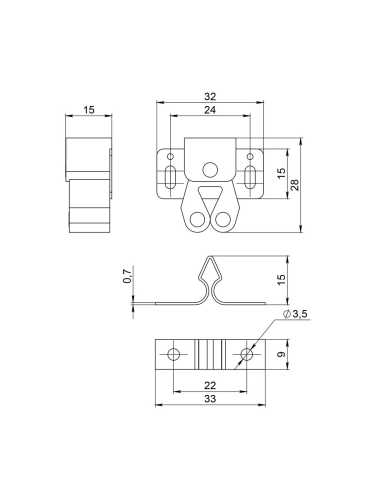Защелка Ajax (Аякс) роликовая металлическая ZLR32х26 GP золото