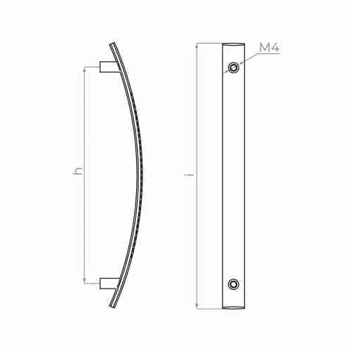 Ручка-скоба Ajax (Аякс) мебельная MB-H-003-128 мм PB золото