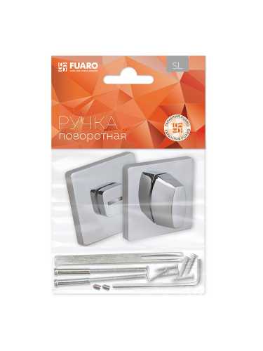 Ручка дверная Fuaro (Фуаро) межкомнатная K.SL52.PRIZMA (PRIZMA SL) CP-8 хром  Набор 5