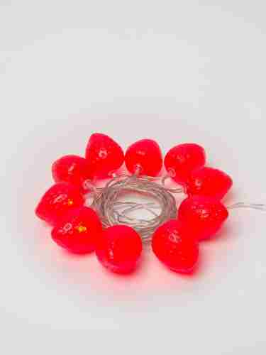 Светодиодная гирлянда Uniel Клубника красный ULD-S0400-010/STB/2AA Red IP20 Strawberry UL-00003394