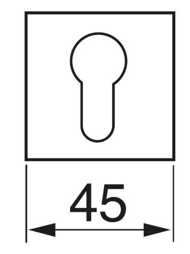 Накладка на евроцилиндр Morelli Luxury LUX-KH-S3 OBR квадратная, цвет кофе