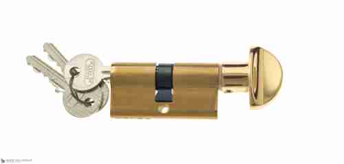 Цилиндровый механизм ключ-вертушка Venezia 25/10/35 полированная латунь