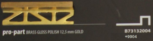 Профиль Butech B73132003 Pro Part Laton Pul Brill 11 Mm Oro 12,5х2500