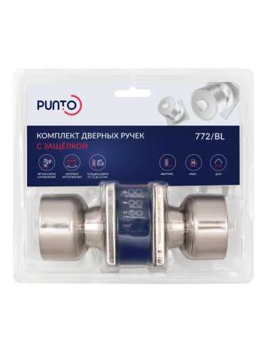 Ручка Punto (Пунто) защелка DK772/BL SN-ET (кл./фик.) никель