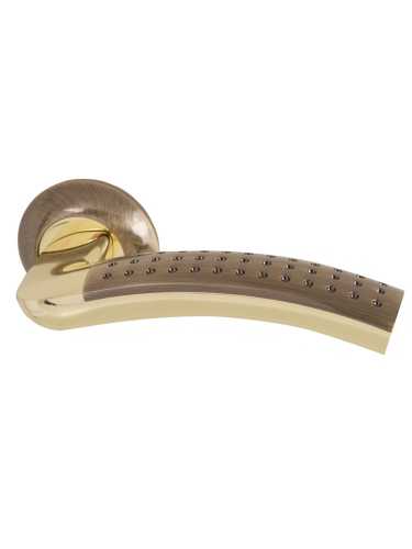 Ручка дверная Armadillo (Армадилло) межкомнатная R.LD54.Libra26 (Libra LD26) AB/GP-7 бронза/золото  Набор 7