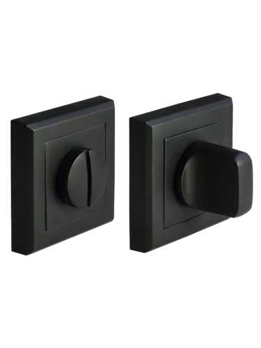 Комплект дверных ручек Morelli MH-28 BL-S с заверткой MH-WC-S BL, цвет черный