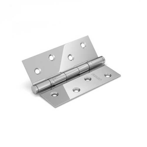 Комплект 10 шт. - Петля дверная стальная универсальная Fuaro 2BB 100x75x2,5 CP (хром)