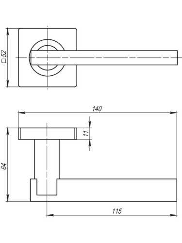 Ручка дверная Armadillo (Армадилло) межкомнатная K.SQ52.ORBIS (ORBIS SQ004) SN/CP-3 матовый никель/хром  Набор 6