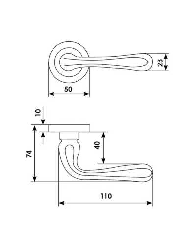 Ручка дверная Morelli Luxury ASTRO R2 CRO раздельная на круглой розетке, цвет хром, латунь
