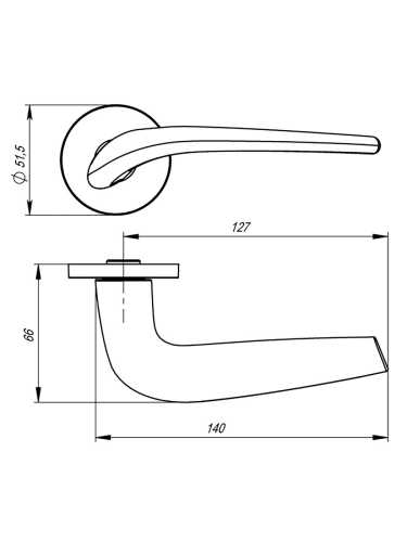 Ручка дверная Armadillo (Армадилло) межкомнатная R.URS52.TWIN (TWIN URS) BL-26 черный  Набор 6
