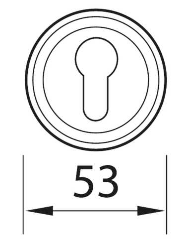 Накладка на замок Morelli Luxury LUX-KH-WD NIS круглая под евроцилиндр, цвет матовый никель
