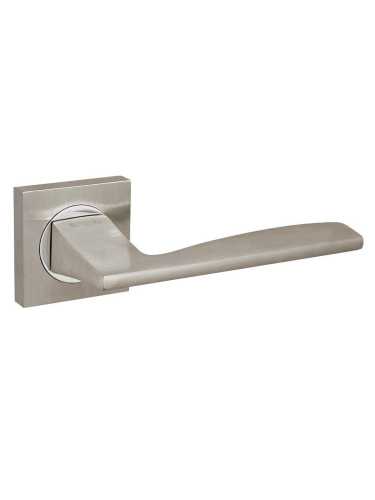 Ручка дверная Fuaro (Фуаро) межкомнатная K.KM52.ROCK (ROCK KM) SN/CP-3 матовый никель/хром  Набор 4