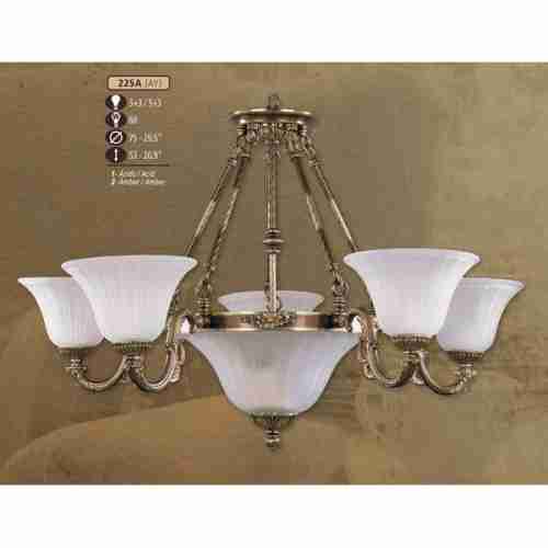 Люстра потолочная Riperlamp 225A/5+3 AY AMBER