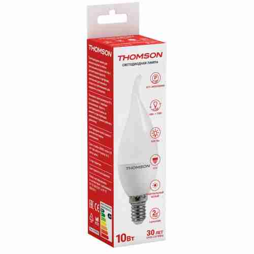 Лампа светодиодная Thomson E14 10W 4000K свеча на ветру матовая TH-B2030