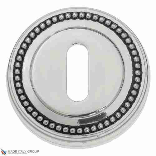 Накладка дверная под ключ буратино Venezia KEY-1 D3 натуральное серебро + черный (2шт.)