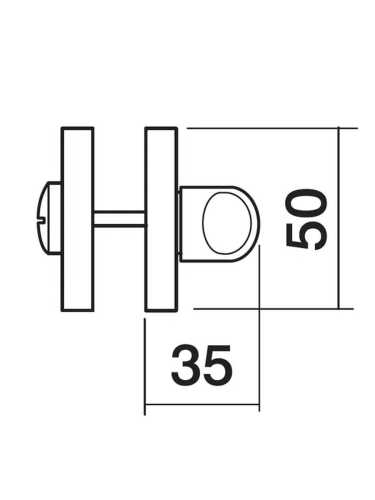 Завертка сантехническая Morelli Luxury LUX-WC-R2 CSA/CRO, цвет - матовый хром/хром