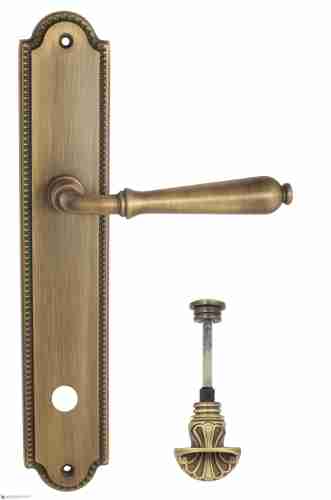 Дверная ручка Venezia "CLASSIC" WC-4 на планке PL98 матовая бронза