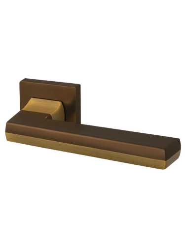 Ручка дверная Armadillo (Армадилло) межкомнатная K.USQ52.GROOVE (GROOVE USQ5) BB/SBB-17 кор.бронза/мат.кор.бронза  Набор 9