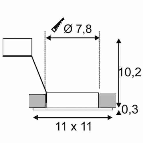 Встраиваемый светильник SLV New Tria XL Square GU10 113456