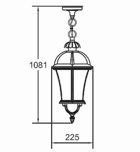 Уличный подвесной светильник Oasis Light 95205L 95205L Gb