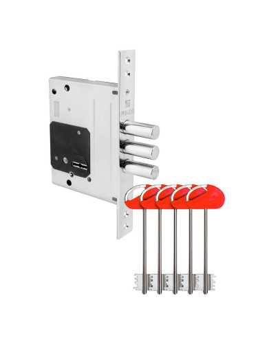 Замок Fuaro (Фуаро) врезной сувальдный MDV25/S-60.00.3R16 5key (5 ключей)