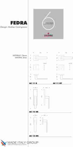 Дверная ручка на квадратном основании COLOMBO Fedra AC11RSB-CR полированный хром
