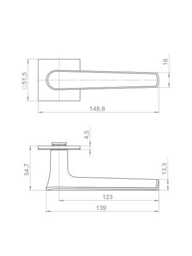 Ручка Armadillo (Армадилло) раздельная K.YM.VANILLA MWSC-33 итальянский тисненый