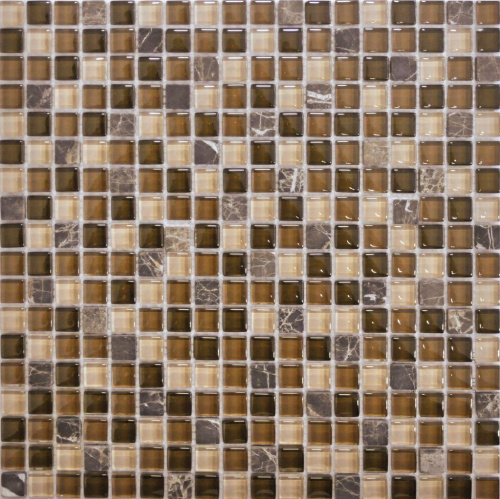 Мозаика Q-Stones стекло+камень QSG-022-15/8 30,5х30,5