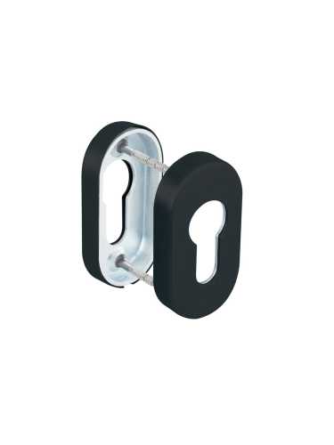 Накладка Fuaro (Фуаро) под цилиндр ET.R.DSS201-02P (DSS-02P-ET) INOX 201 BLACK (овальнове основание)