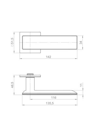 Ручка Armadillo (Армадилло) раздельная K.YM.CASTELLA AC-9 медь