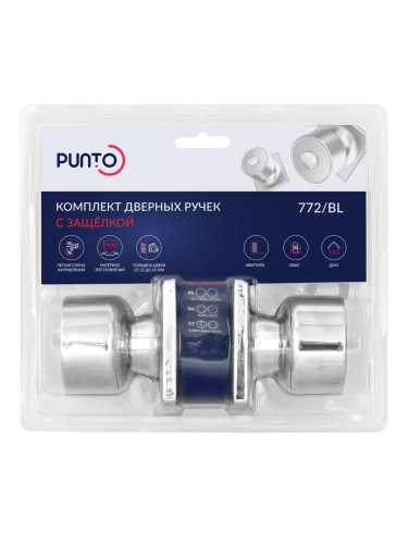 Ручка Punto (Пунто) защелка DK772/BL CP-BK (фик.) хром
