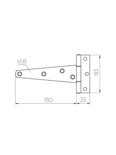 Петля-стрела Ajax (Аякс) мебельная LM/IN150 STR YZN желтый цинк