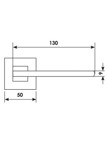 Ручка дверная Morelli Luxury SPUTNIK S5 NIS раздельная на квадратной розетке, цвет матовый никель, ЦАМ