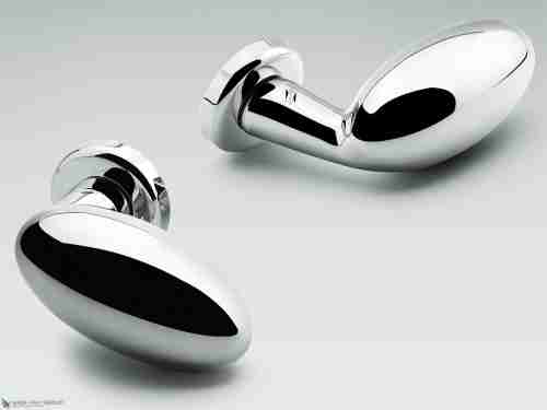 Дверная ручка на круглом основании COLOMBO Robot CD75RSB-CR полированный хром