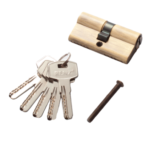 Цилиндр RENZ INCC 60 AB 60 мм К-К, компьютерный ключ, бронза античная