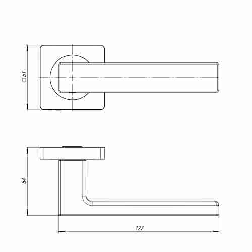 Ручка раздельная OPTIMA JK BL-24 черный