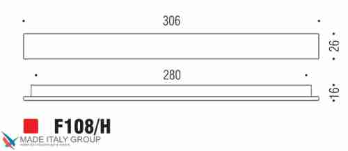 Ручка скоба модерн COLOMBO DESIGN F108H-NM матовый черный 280 мм