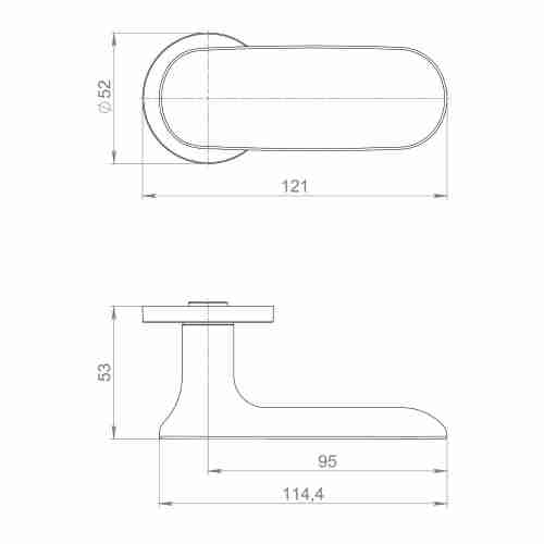Ручка Armadillo (Армадилло) раздельная R.URS52.SOHO FSG-39 флорентийское золото
