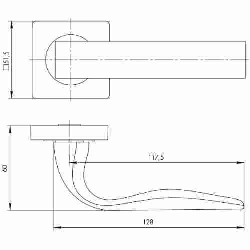 Ручка раздельная K.JK51.EVO (EVO JK) SSC-16 сатин.хром
