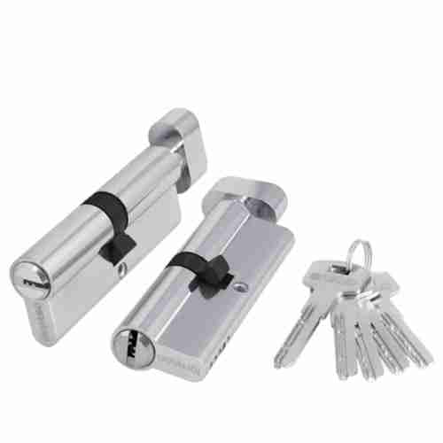 Цилиндровый механизм с вертушкой 200 ZM 80 mm (35+10+35) CP хром 5 кл.