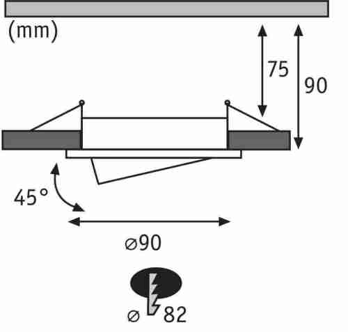 Встраиваемый светодиодный светильник Paulmann Drilled 92920