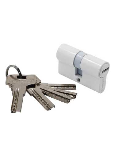 Ключевой цилиндр высокой секретности Morelli HS 60C W (60мм 25+10+25), цвет - белый