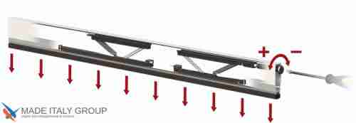 Автоматический порог врезной Venezia 420/530-330 мм/34 Дб, регулировка 1 уровень