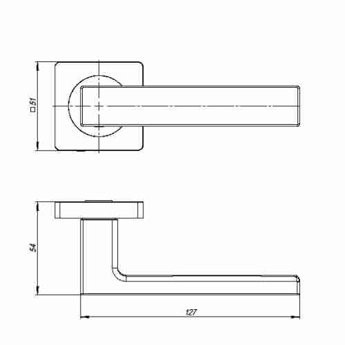 Ручка раздельная OPTIMA JK SSC-16 сатинированный хром